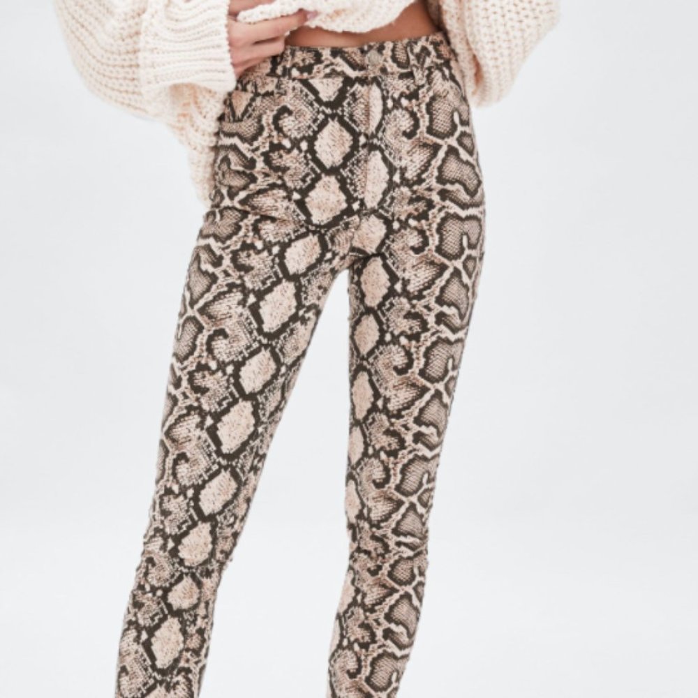 Snake Print Jeans